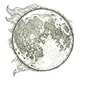 full moon tattoo design idea