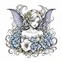 feminine inner demons morning glory  tattoo design idea