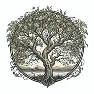 willow tree tattoo design idea