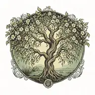 willow tree tattoo design idea