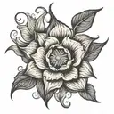 moonflower tattoo design idea