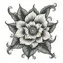 moonflower tattoo design idea
