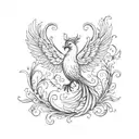 Phoenix tattoo design idea