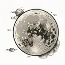 full moon tattoo design idea