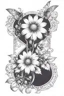 daisy growing tattoo design idea