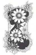 daisy growing tattoo design idea