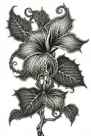 long moonflower vine tattoo design idea