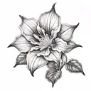 moonflower tattoo design idea