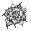 moonflower tattoo design idea