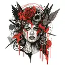 feminine broken angel tattoo design idea