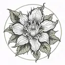 moonflower tattoo design idea
