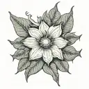 moonflower tattoo design idea