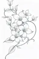 long moonflower vine tattoo design idea