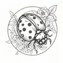 lady bug tattoo design idea