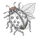 lady bug tattoo design idea