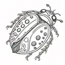 lady bug tattoo design idea