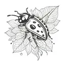 lady bug tattoo design idea