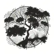 willow tree tattoo design idea