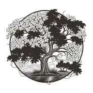 willow tree tattoo design idea