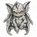 cute baby gargoyle tattoo design idea