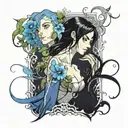 feminine inner demons morning glory  tattoo design idea