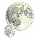 full moon tattoo design idea