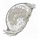 full moon tattoo design idea