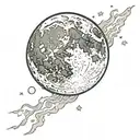 full moon tattoo design idea