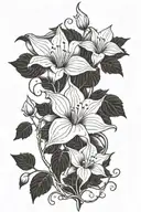 moonflower vine tattoo design idea