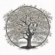 willow tree tattoo design idea