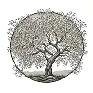 willow tree tattoo design idea
