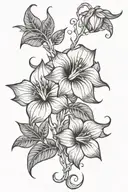 moonflower vine  tattoo design idea