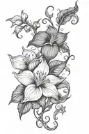 moonflower vine  tattoo design idea