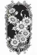 daisy tattoo design idea