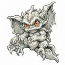 cute baby gargoyle tattoo design idea