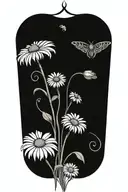 daisy growing tattoo design idea