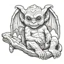cute baby gargoyle tattoo design idea