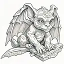 cute baby gargoyle tattoo design idea