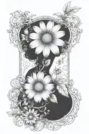 daisy growing tattoo design idea