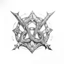 Dungeons and Dragons Ampersand tattoo design idea