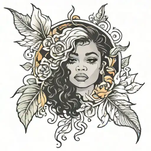 arm tattoo with sza and kehlani quotes incorporated tattoo design idea