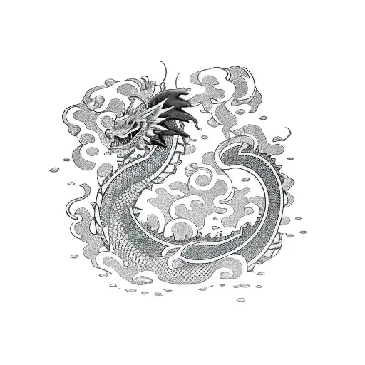 Japan dragon neck minimaliste Tokyo revenger tattoo design idea