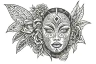 bdsm face flash sheet  tattoo design idea