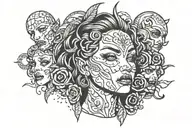 bdsm face flash sheet  tattoo design idea