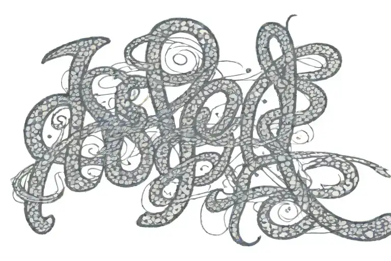 Lettering tattoo 'lo intentamos' and a fine red string tying the letters  tattoo design idea