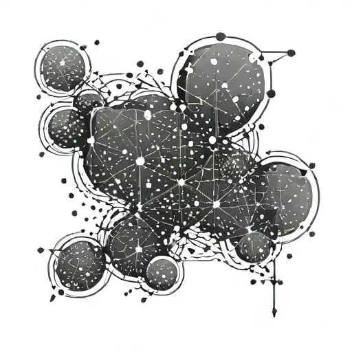 Design a tattoo of a simple, elegant constellation representing everlasting love with dots as stars tattoo design idea