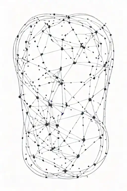stars and lines forming the gemini constellation  tattoo design idea