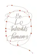 the quote 'lo intentamos' the font is made of a red string. fine dots and lines surround the quote  tattoo design idea