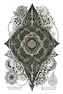 A minimalist and Fine Line tattoo with a seven chakras in line intertwined with the quotes. I am kind, compassionate tattoo design idea