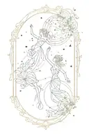 gemini constallation tattoo design idea